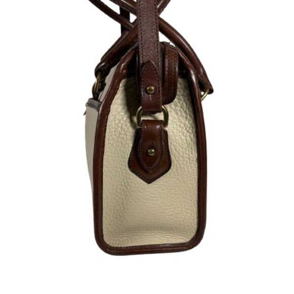 Dooney Bourke All Weather Leather Bone Brown Satchel Handbag Shoulder Bag Purse - Picture 6 of 16